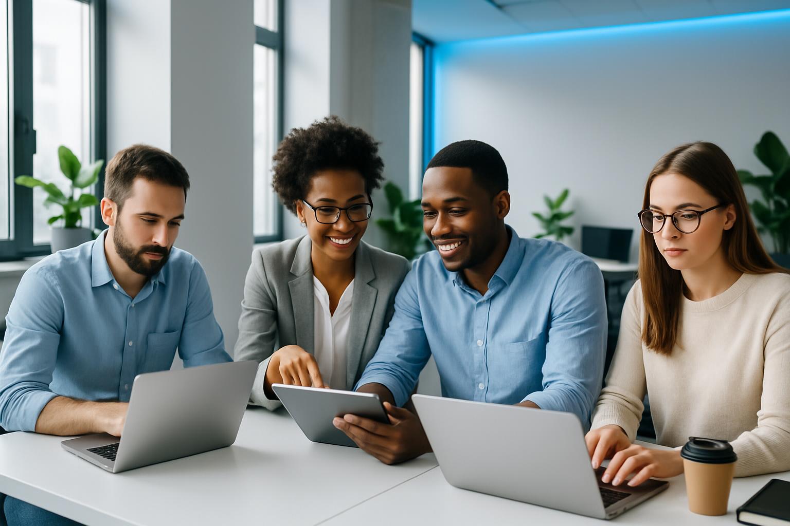 Professionelles IT-Team bei der Arbeit